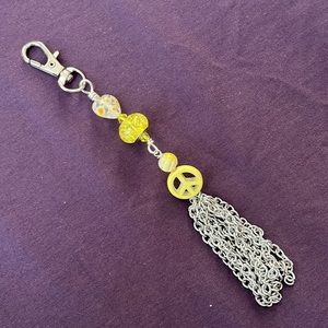 Purse zipper pull - yellow